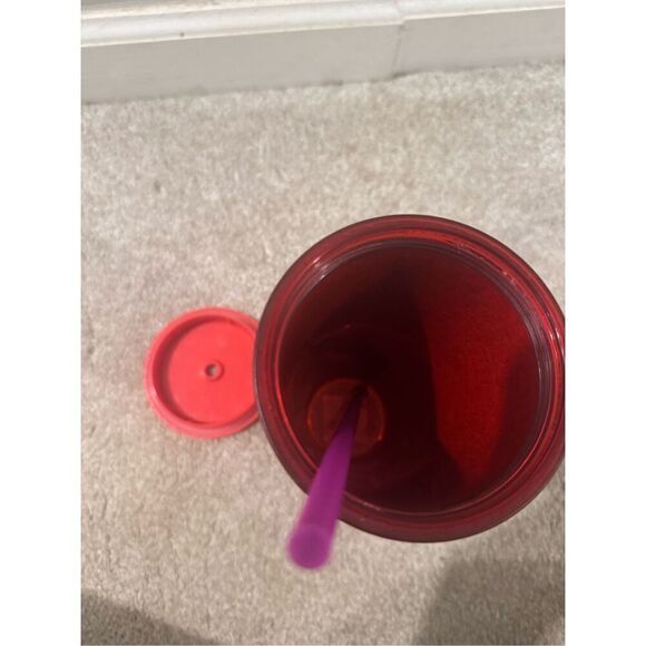 Starbucks 2022 Valentines Venti Glitter Hearts Tumbler - 24oz - LIKE NEW - Picture 4 of 5